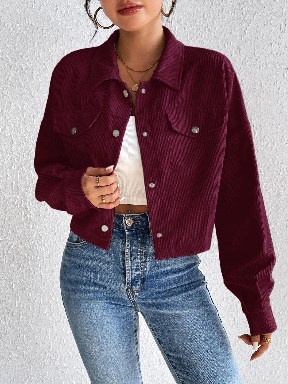 Honey Snap Down Long Sleeve Jacket