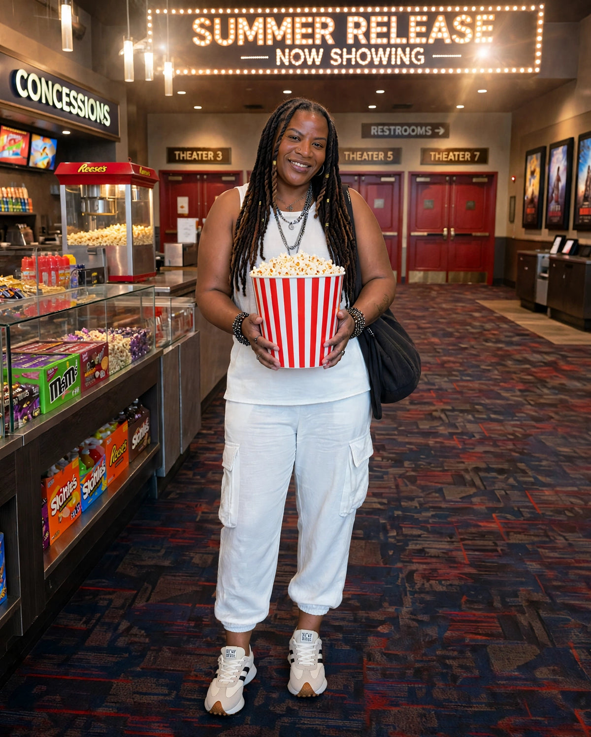 Full Size Casual Tank and Cargo Pants Set Plus Size