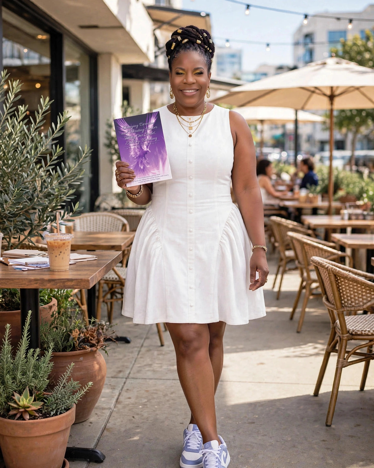 Tie Back Sleeveless A-Line Dress